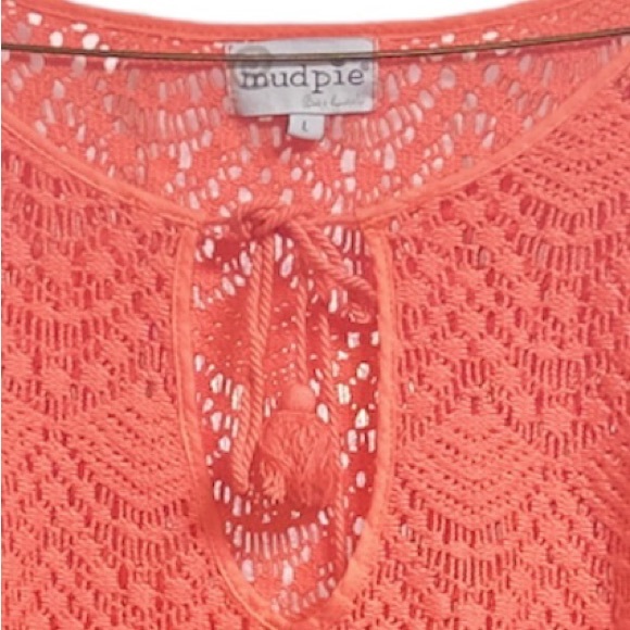 Mud Pie Swimsuit Cover Up in Coral Sz Large - Picture 2 of 3